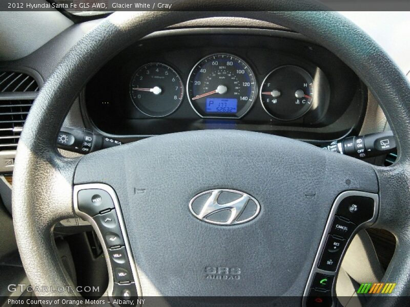 Glacier White / Gray 2012 Hyundai Santa Fe GLS AWD