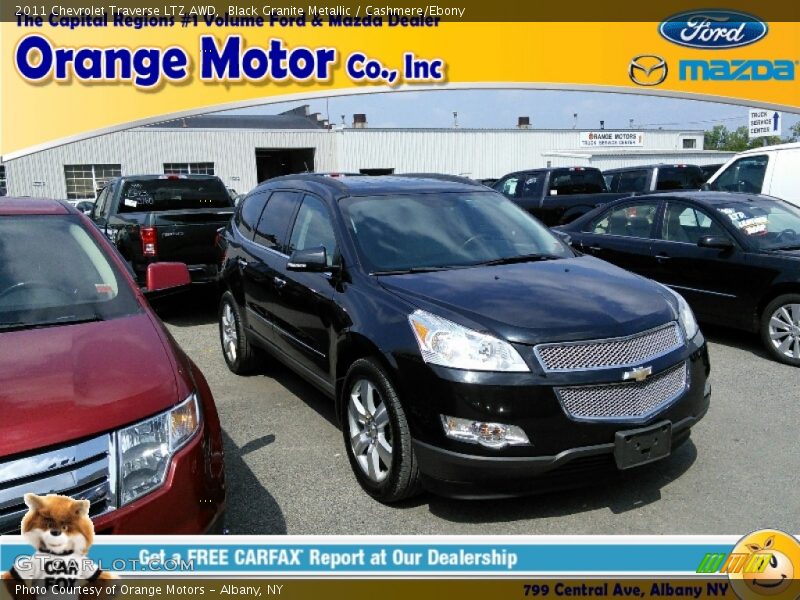 Black Granite Metallic / Cashmere/Ebony 2011 Chevrolet Traverse LTZ AWD