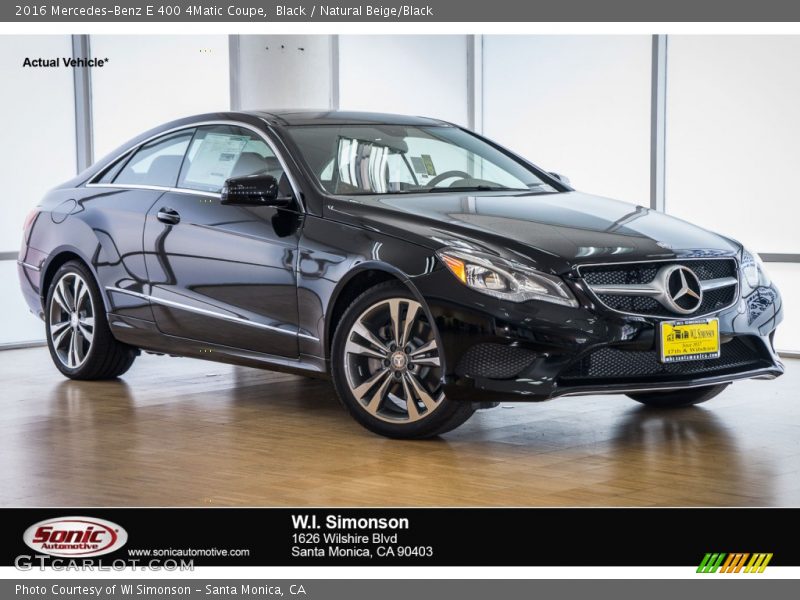 Black / Natural Beige/Black 2016 Mercedes-Benz E 400 4Matic Coupe