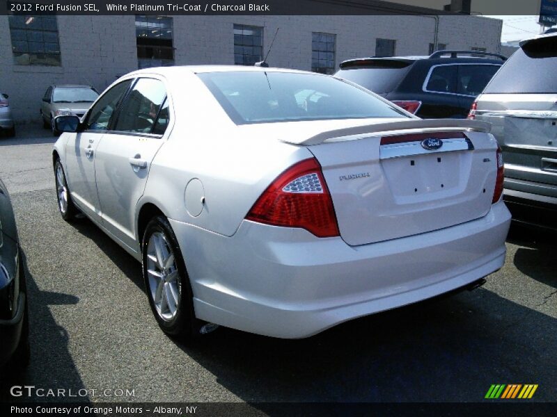 White Platinum Tri-Coat / Charcoal Black 2012 Ford Fusion SEL