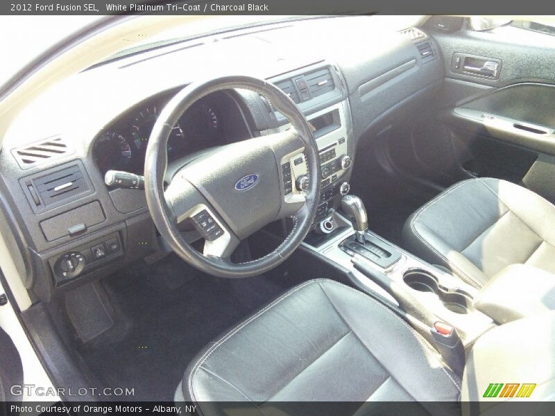 White Platinum Tri-Coat / Charcoal Black 2012 Ford Fusion SEL