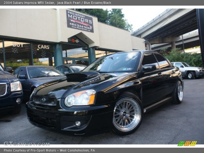 Java Black Pearl / Blue Ecsaine/Black 2004 Subaru Impreza WRX Sedan