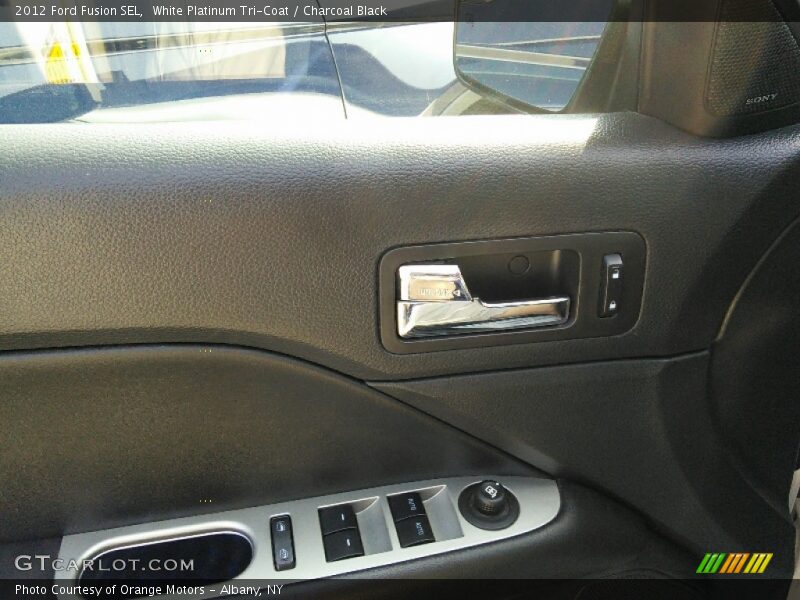 White Platinum Tri-Coat / Charcoal Black 2012 Ford Fusion SEL