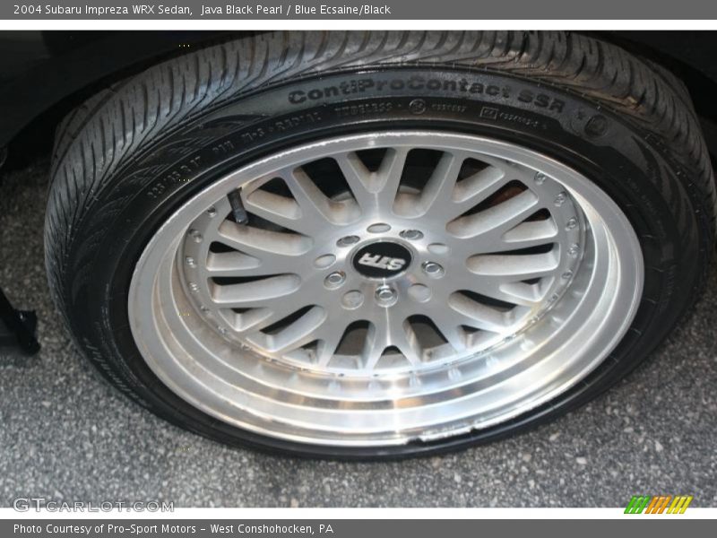 Java Black Pearl / Blue Ecsaine/Black 2004 Subaru Impreza WRX Sedan