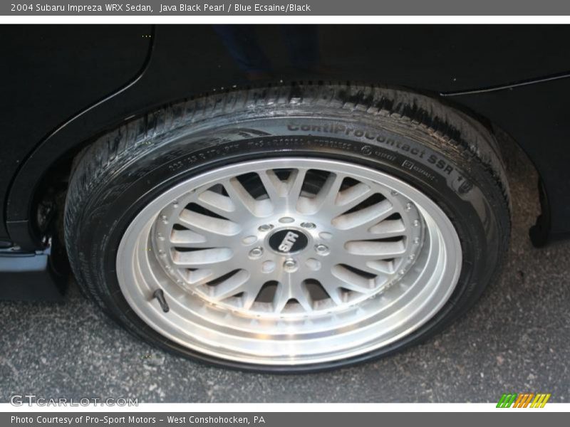 Java Black Pearl / Blue Ecsaine/Black 2004 Subaru Impreza WRX Sedan