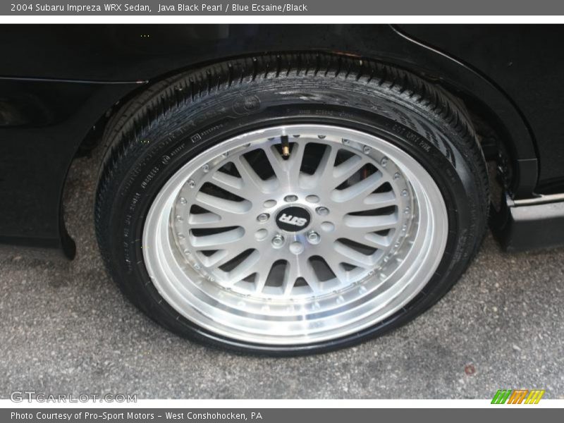 Java Black Pearl / Blue Ecsaine/Black 2004 Subaru Impreza WRX Sedan