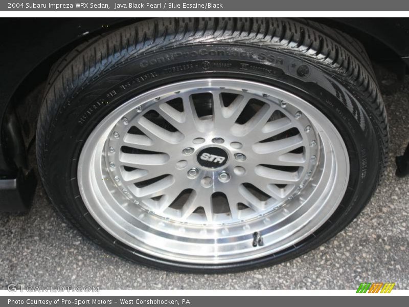 Java Black Pearl / Blue Ecsaine/Black 2004 Subaru Impreza WRX Sedan