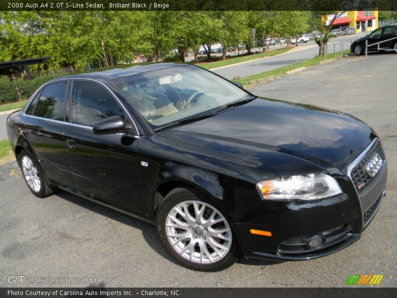 Front 3/4 View of 2008 A4 2.0T S-Line Sedan