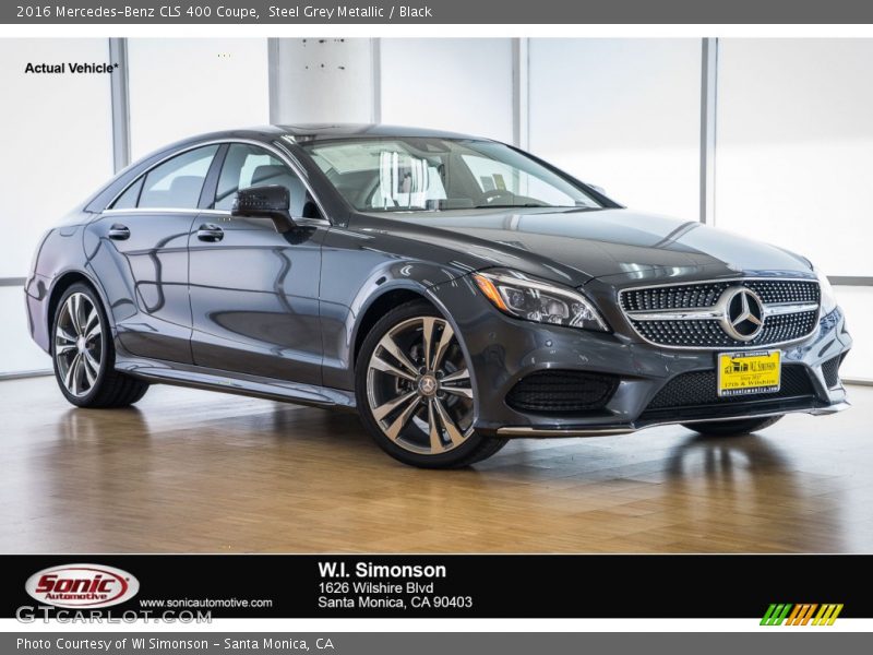 Steel Grey Metallic / Black 2016 Mercedes-Benz CLS 400 Coupe