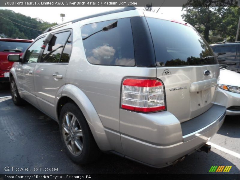 Silver Birch Metallic / Medium Light Stone 2008 Ford Taurus X Limited AWD