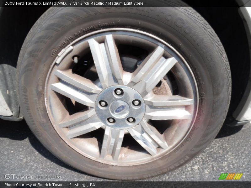 Silver Birch Metallic / Medium Light Stone 2008 Ford Taurus X Limited AWD