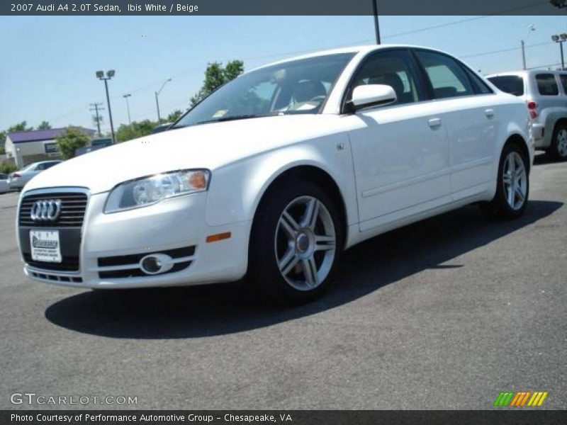 Ibis White / Beige 2007 Audi A4 2.0T Sedan