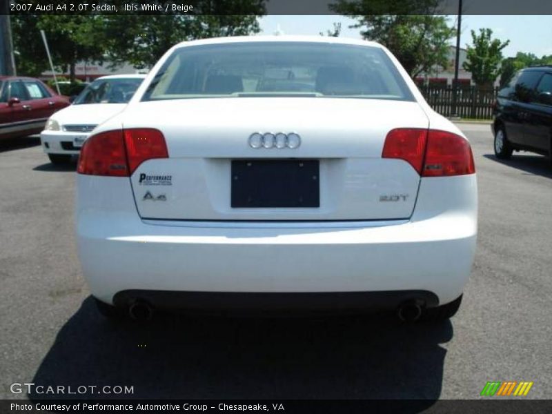Ibis White / Beige 2007 Audi A4 2.0T Sedan