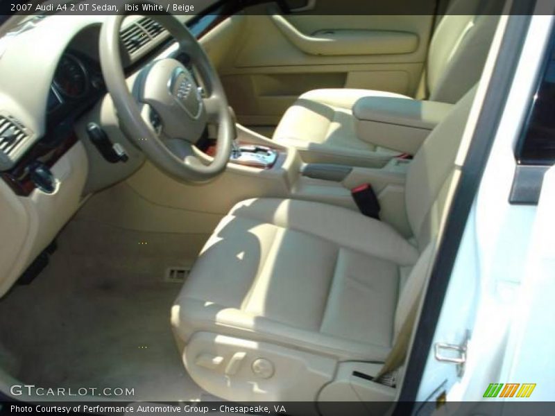 Ibis White / Beige 2007 Audi A4 2.0T Sedan