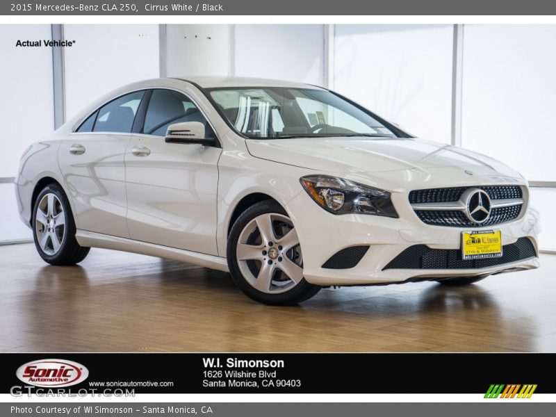 Cirrus White / Black 2015 Mercedes-Benz CLA 250