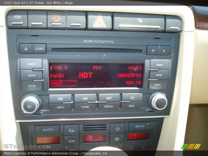 Ibis White / Beige 2007 Audi A4 2.0T Sedan
