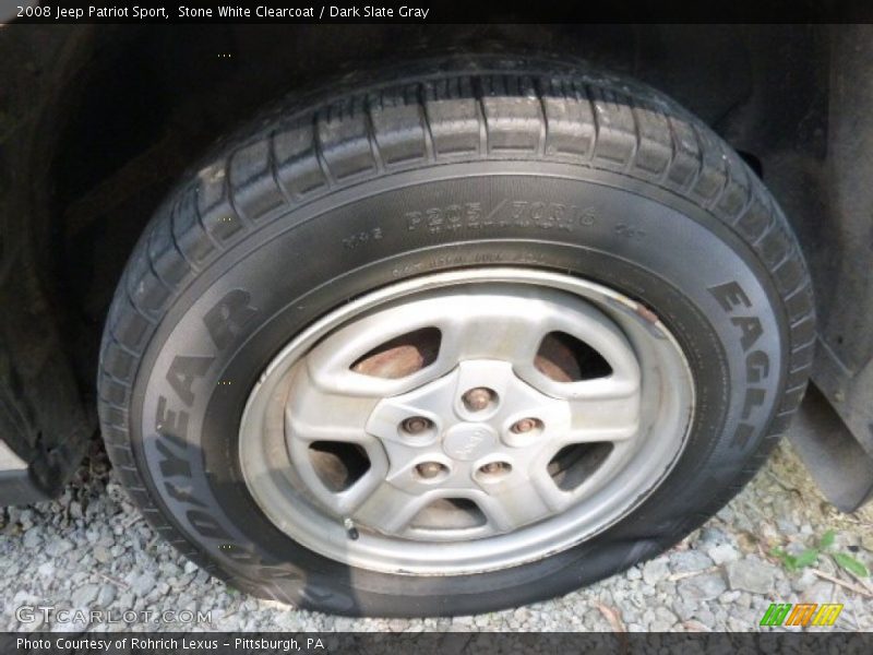 Stone White Clearcoat / Dark Slate Gray 2008 Jeep Patriot Sport