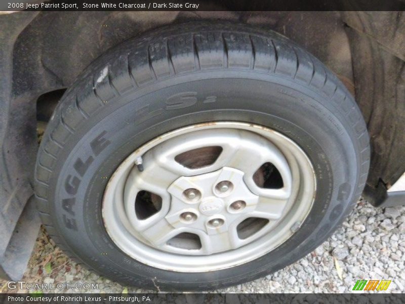 Stone White Clearcoat / Dark Slate Gray 2008 Jeep Patriot Sport