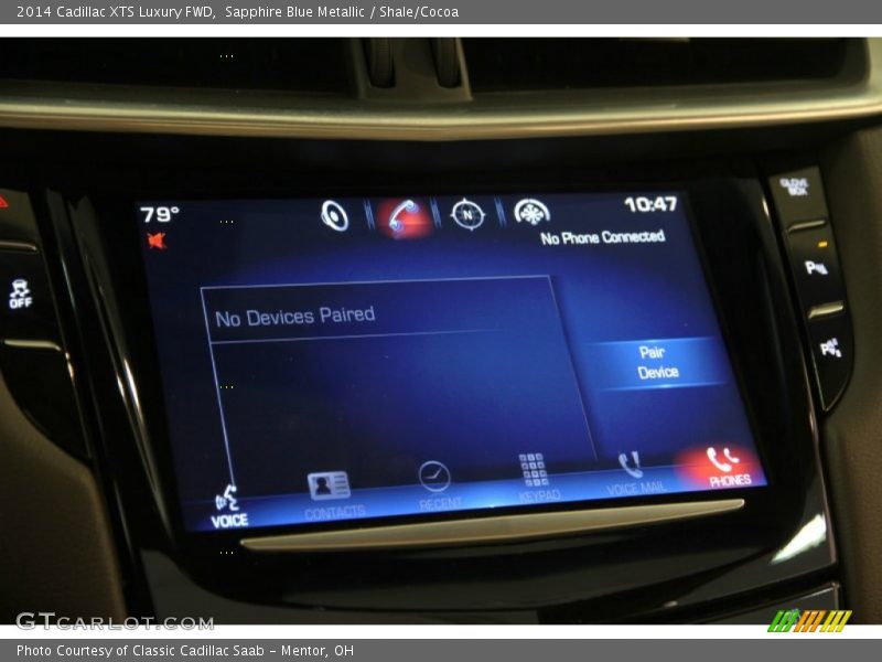 Sapphire Blue Metallic / Shale/Cocoa 2014 Cadillac XTS Luxury FWD