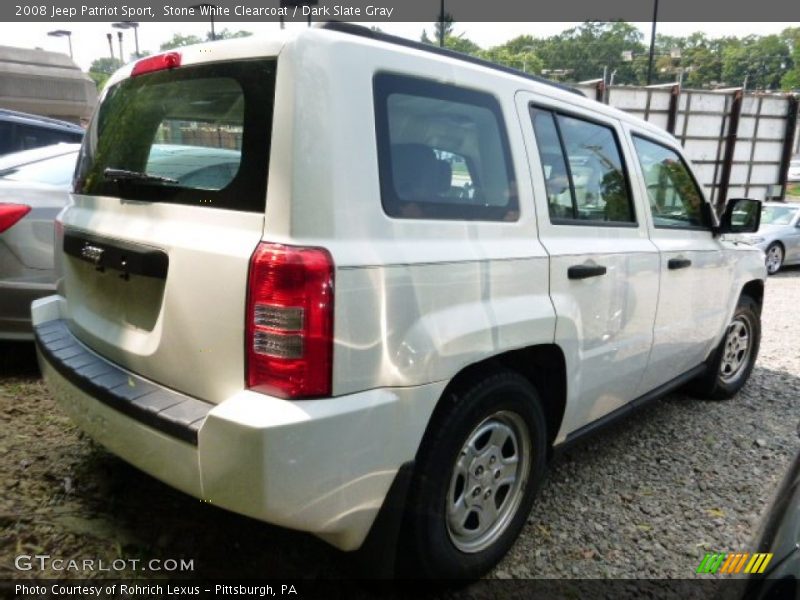 Stone White Clearcoat / Dark Slate Gray 2008 Jeep Patriot Sport