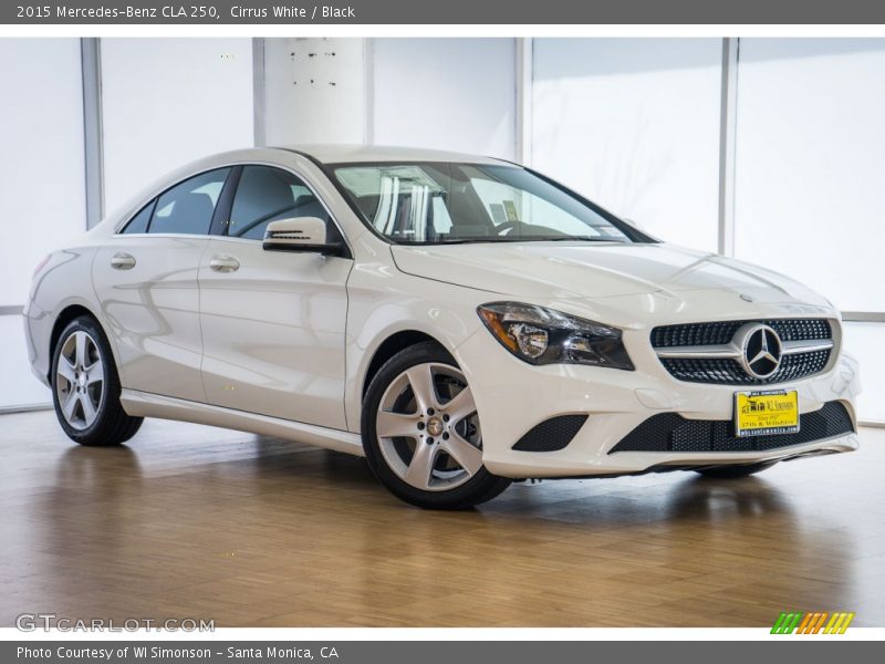 Cirrus White / Black 2015 Mercedes-Benz CLA 250