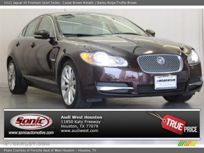 Caviar Brown Metallic / Barley Beige/Truffle Brown 2011 Jaguar XF Premium Sport Sedan