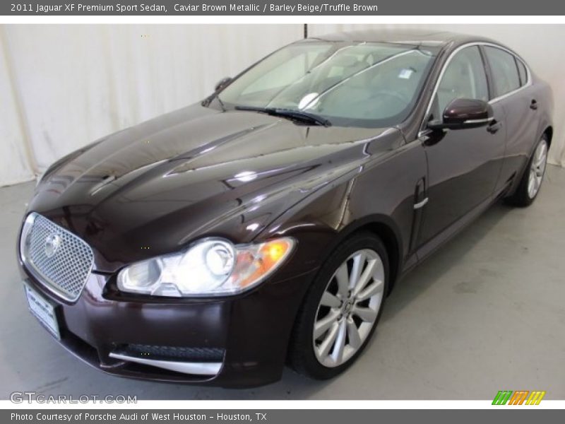 Caviar Brown Metallic / Barley Beige/Truffle Brown 2011 Jaguar XF Premium Sport Sedan