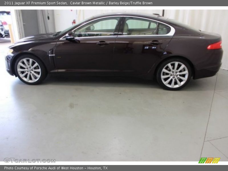 Caviar Brown Metallic / Barley Beige/Truffle Brown 2011 Jaguar XF Premium Sport Sedan