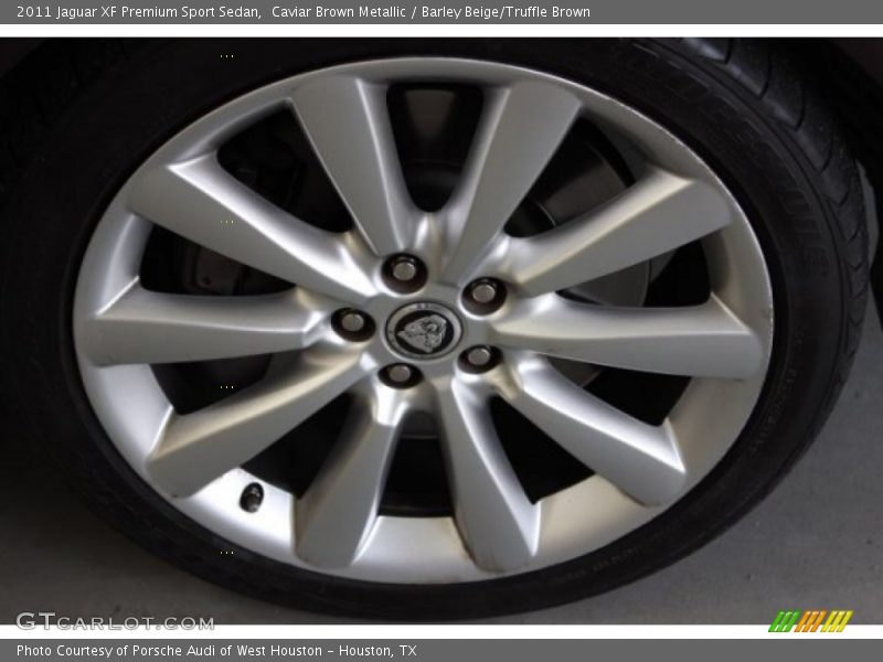 Caviar Brown Metallic / Barley Beige/Truffle Brown 2011 Jaguar XF Premium Sport Sedan