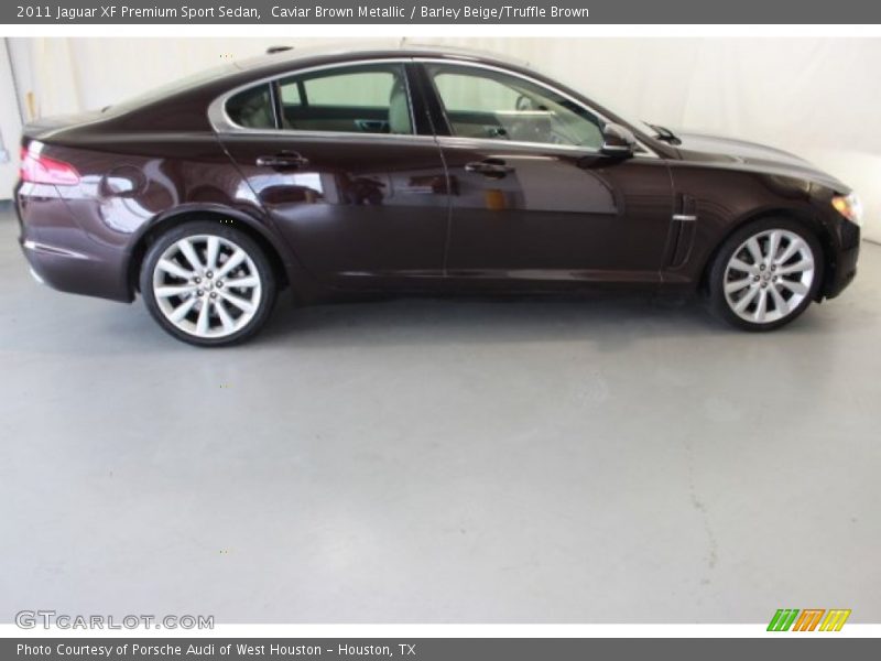 Caviar Brown Metallic / Barley Beige/Truffle Brown 2011 Jaguar XF Premium Sport Sedan