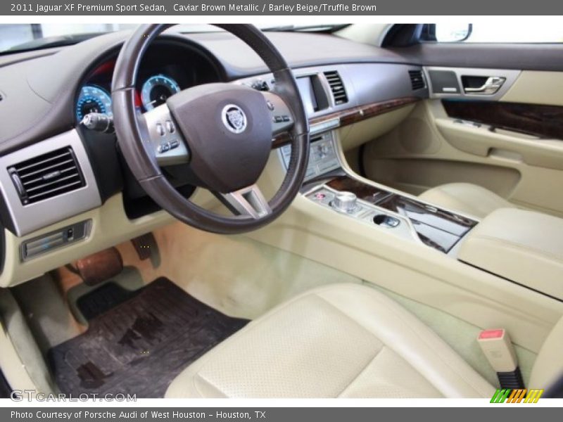 Caviar Brown Metallic / Barley Beige/Truffle Brown 2011 Jaguar XF Premium Sport Sedan