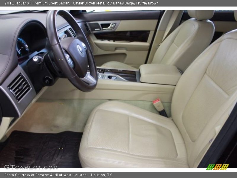 Caviar Brown Metallic / Barley Beige/Truffle Brown 2011 Jaguar XF Premium Sport Sedan