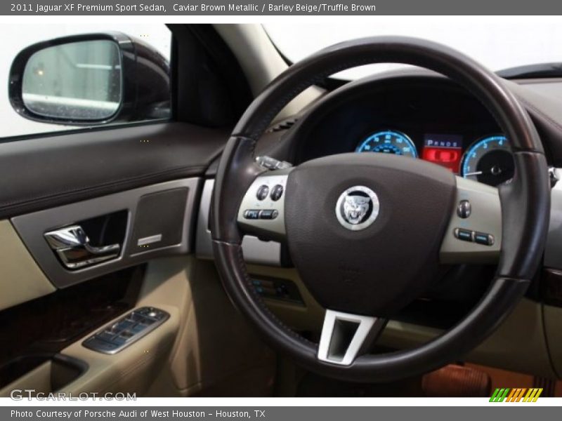 Caviar Brown Metallic / Barley Beige/Truffle Brown 2011 Jaguar XF Premium Sport Sedan