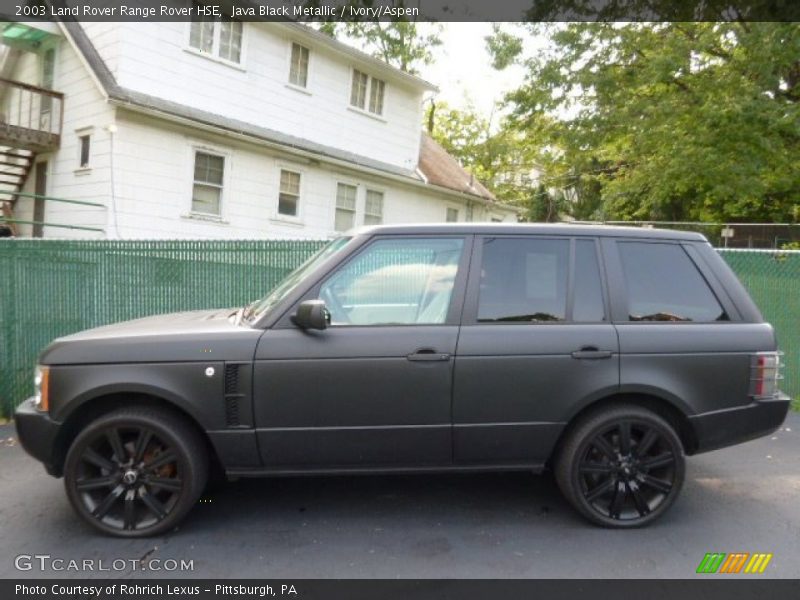 Java Black Metallic / Ivory/Aspen 2003 Land Rover Range Rover HSE