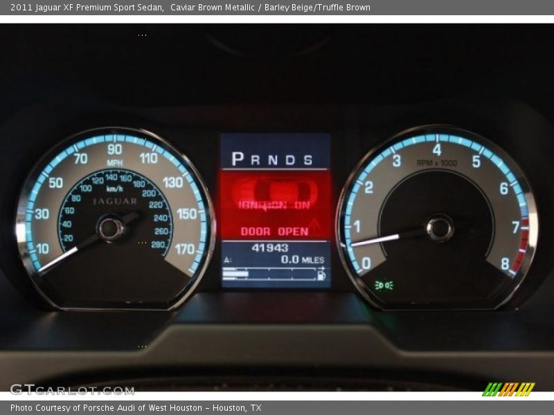 Caviar Brown Metallic / Barley Beige/Truffle Brown 2011 Jaguar XF Premium Sport Sedan