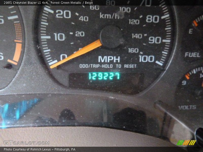 Forest Green Metallic / Beige 2001 Chevrolet Blazer LS 4x4