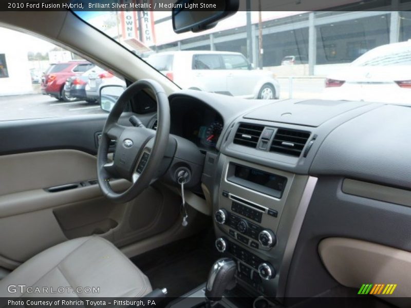 Brilliant Silver Metallic / Medium Light Stone 2010 Ford Fusion Hybrid