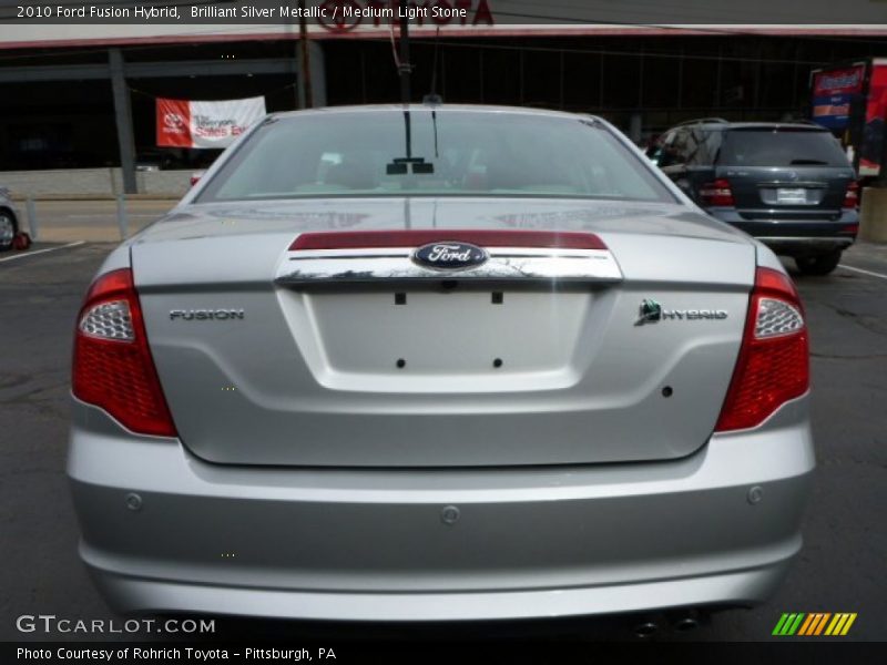 Brilliant Silver Metallic / Medium Light Stone 2010 Ford Fusion Hybrid