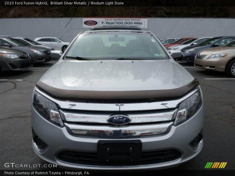 Brilliant Silver Metallic / Medium Light Stone 2010 Ford Fusion Hybrid