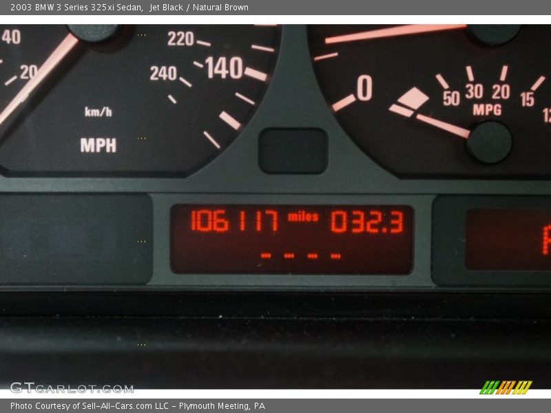 Jet Black / Natural Brown 2003 BMW 3 Series 325xi Sedan