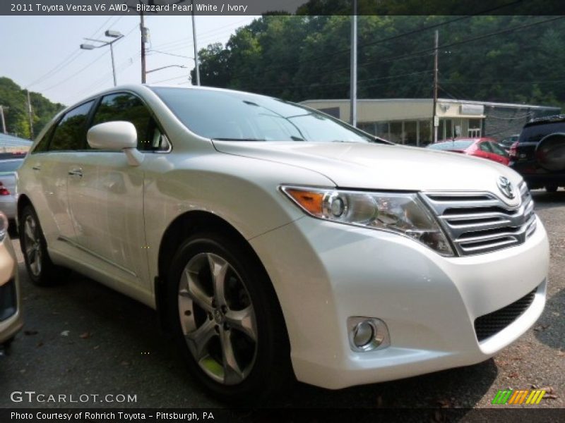 Blizzard Pearl White / Ivory 2011 Toyota Venza V6 AWD