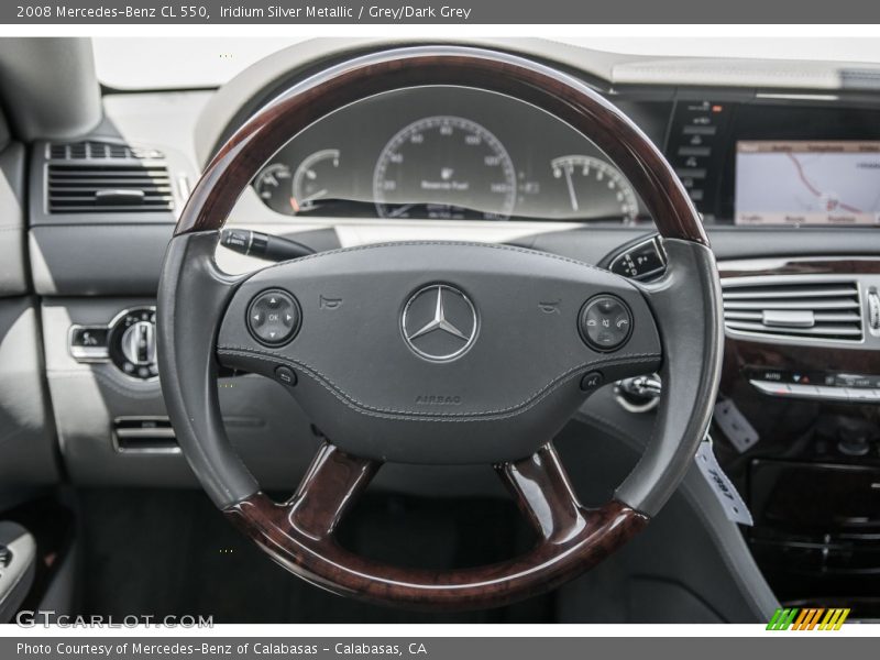 Iridium Silver Metallic / Grey/Dark Grey 2008 Mercedes-Benz CL 550