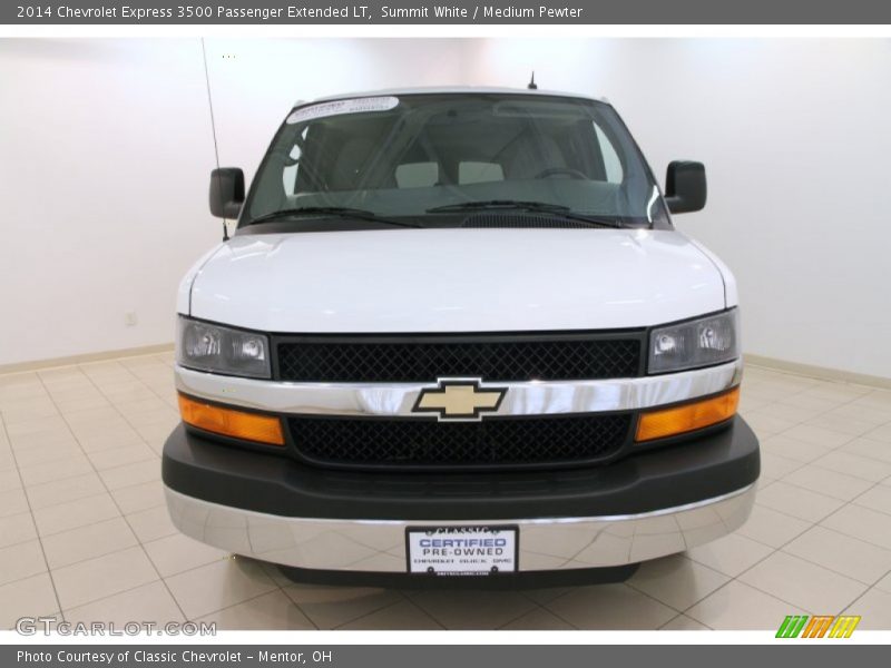 Summit White / Medium Pewter 2014 Chevrolet Express 3500 Passenger Extended LT
