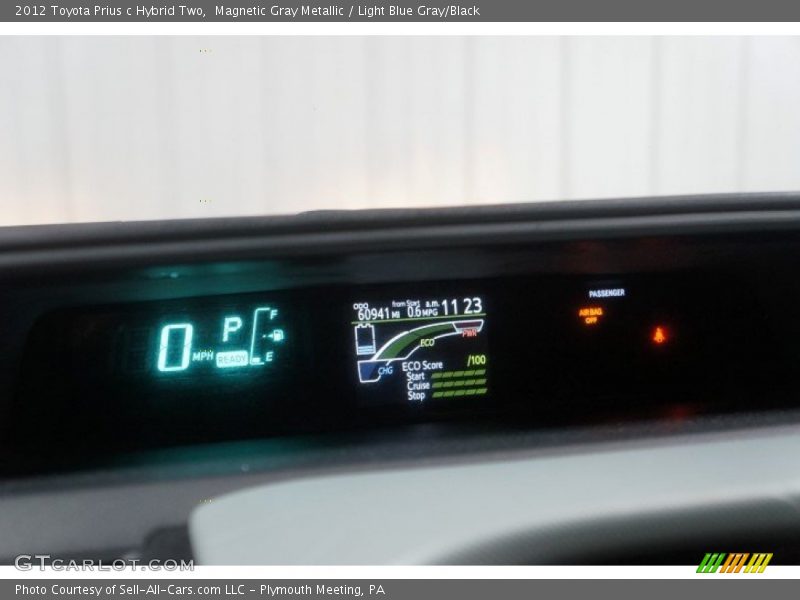 Magnetic Gray Metallic / Light Blue Gray/Black 2012 Toyota Prius c Hybrid Two