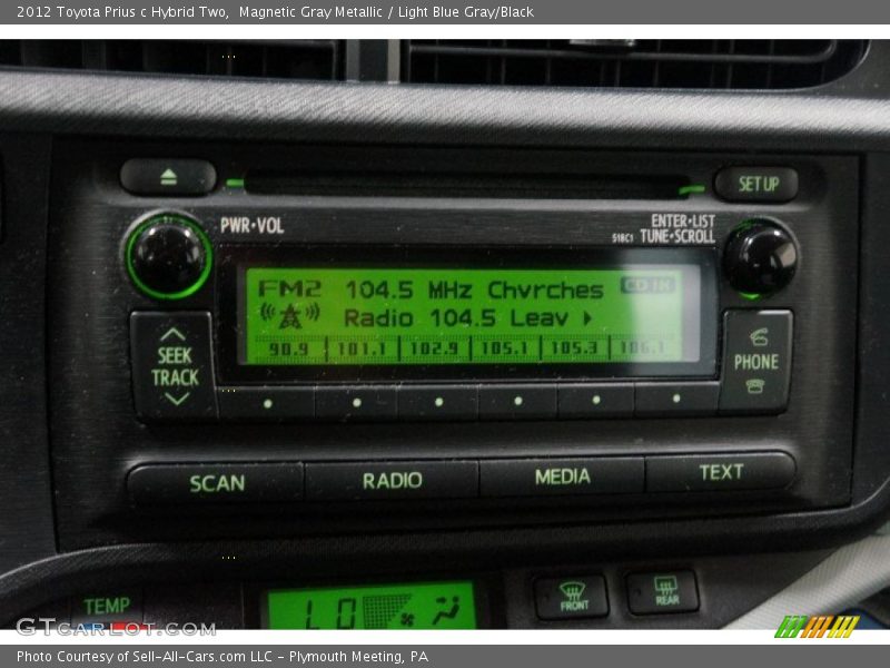 Magnetic Gray Metallic / Light Blue Gray/Black 2012 Toyota Prius c Hybrid Two