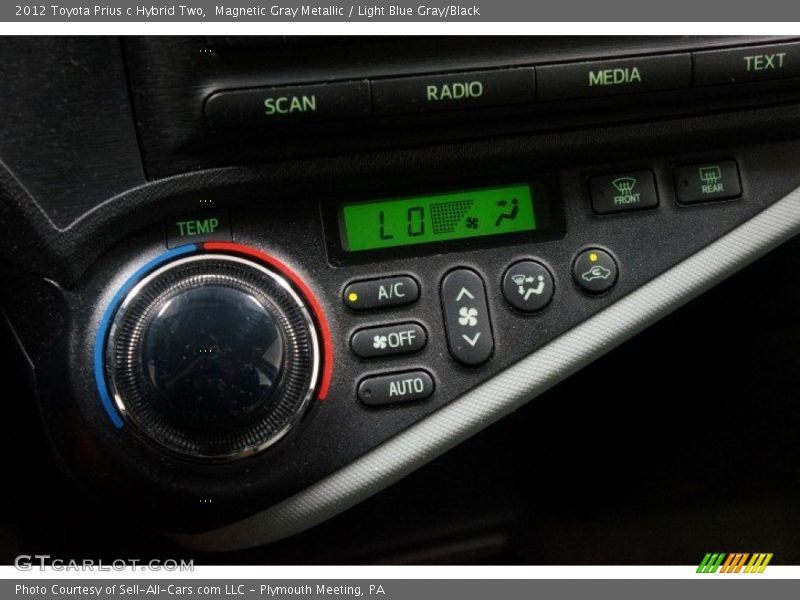 Magnetic Gray Metallic / Light Blue Gray/Black 2012 Toyota Prius c Hybrid Two