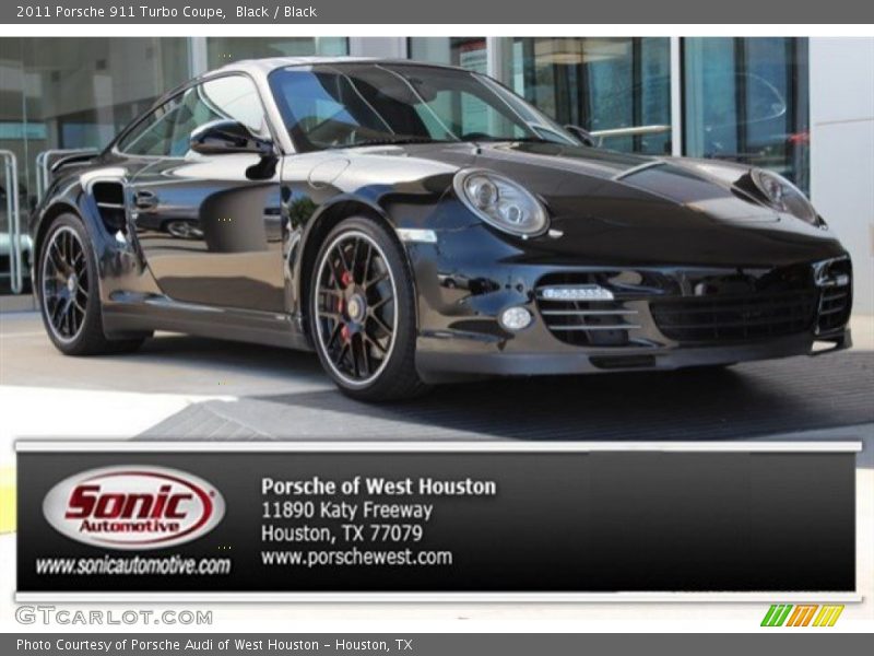 Black / Black 2011 Porsche 911 Turbo Coupe