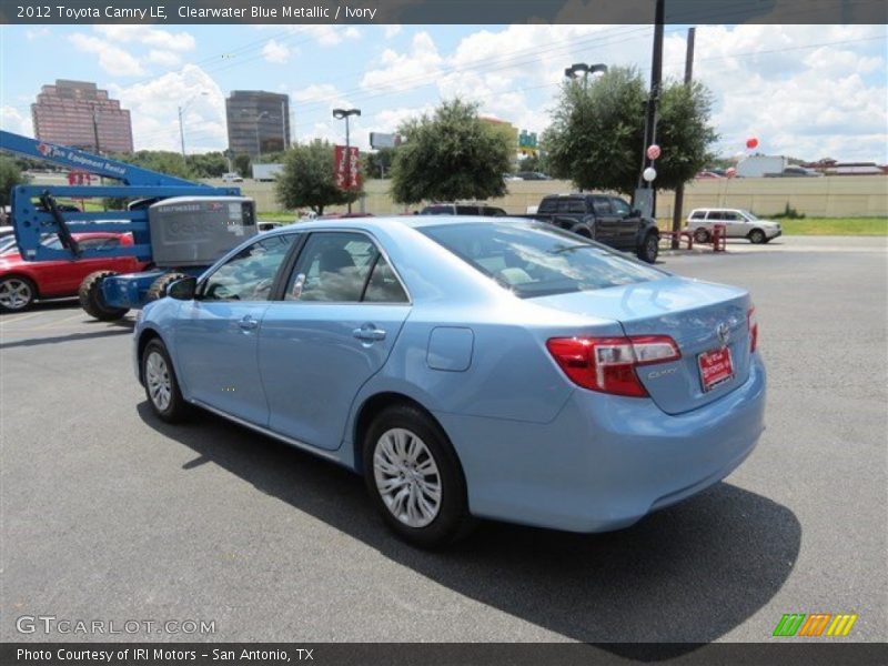 Clearwater Blue Metallic / Ivory 2012 Toyota Camry LE