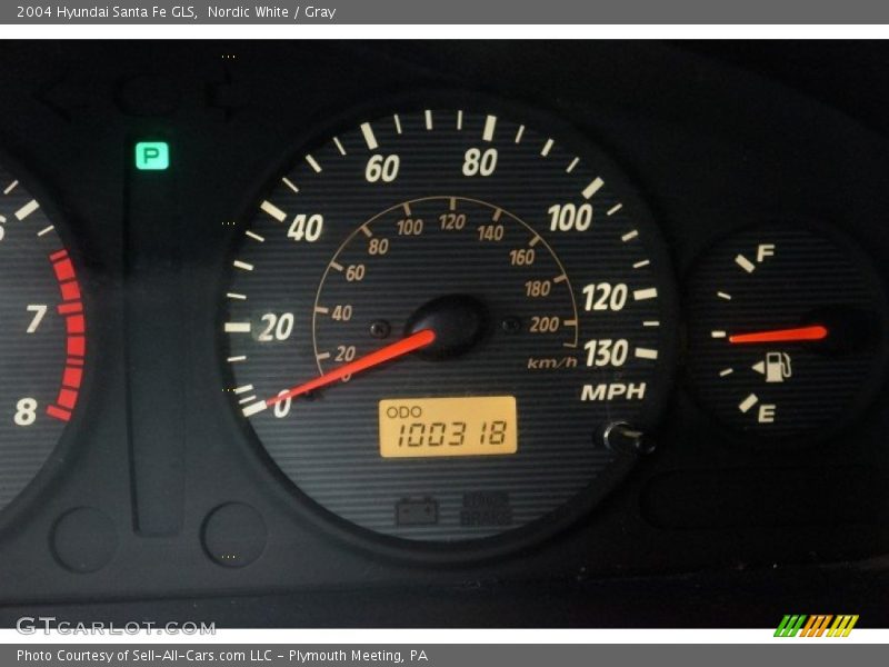 Nordic White / Gray 2004 Hyundai Santa Fe GLS