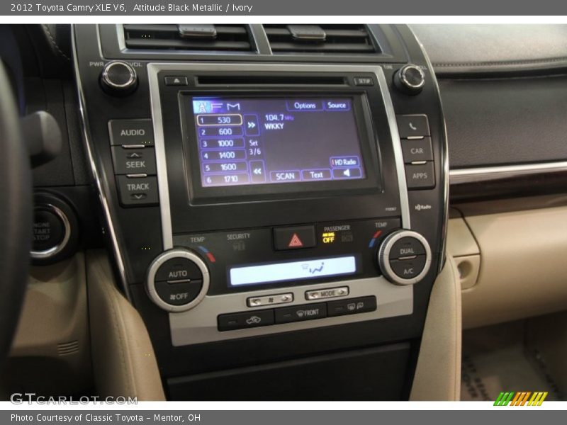 Attitude Black Metallic / Ivory 2012 Toyota Camry XLE V6